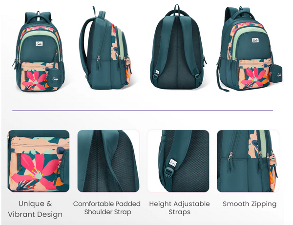 Genie Auralis 17 SB School Backpack - Dark Green
