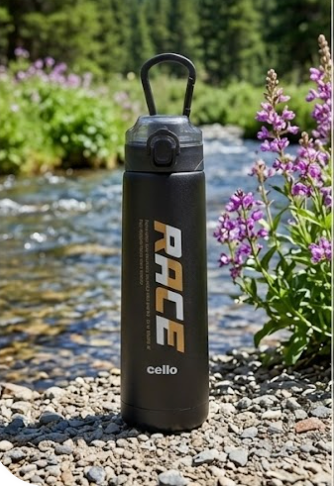 Cello Puro Steel-X Race 900 Vacuum Insulated Water Bottle 700ml