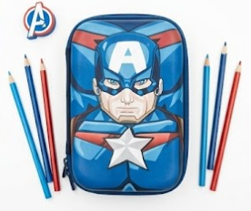 Avengers Captain America 3D EVA Hard Shell Pencil Case