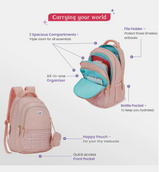Genie Jewel School Backpack - Beige (JEWEL 17 SB)