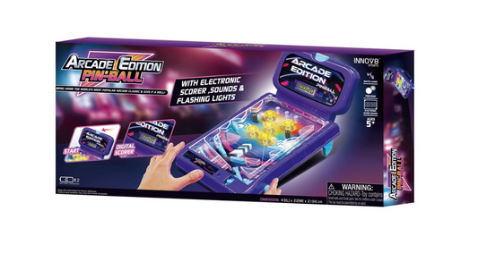 Arcade Edition Pinball – Electronic Tabletop Pinball Game with Lights & Sounds