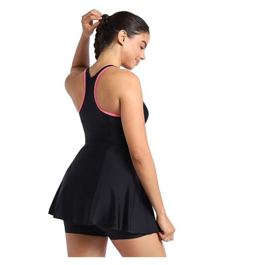 Speedo AF Racerback Swimdress with Boyleg – Women's Swimwear | TrueNavy/Marine Blue