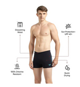 Speedo AM ESS Splice Aquashort – Men's Swimwear | Black/Bolt | Size 42