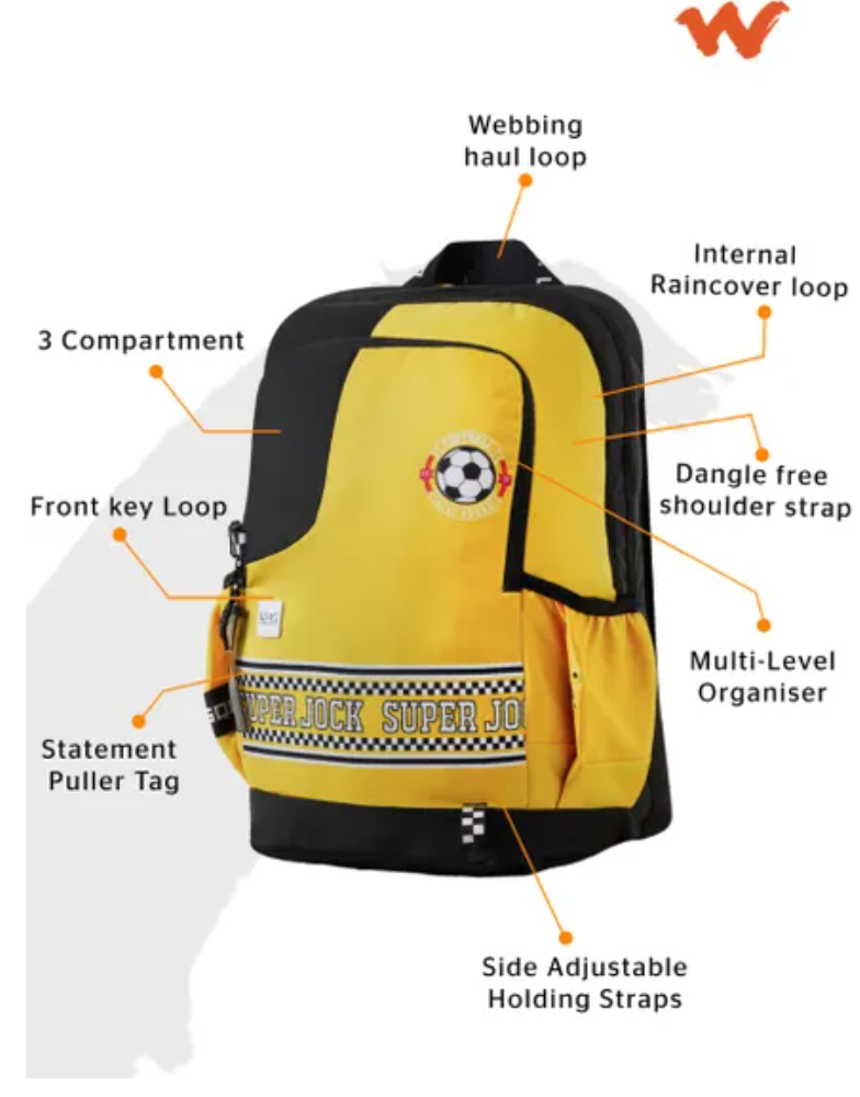 Wildcraft Squad 3 SuperJock School Bag