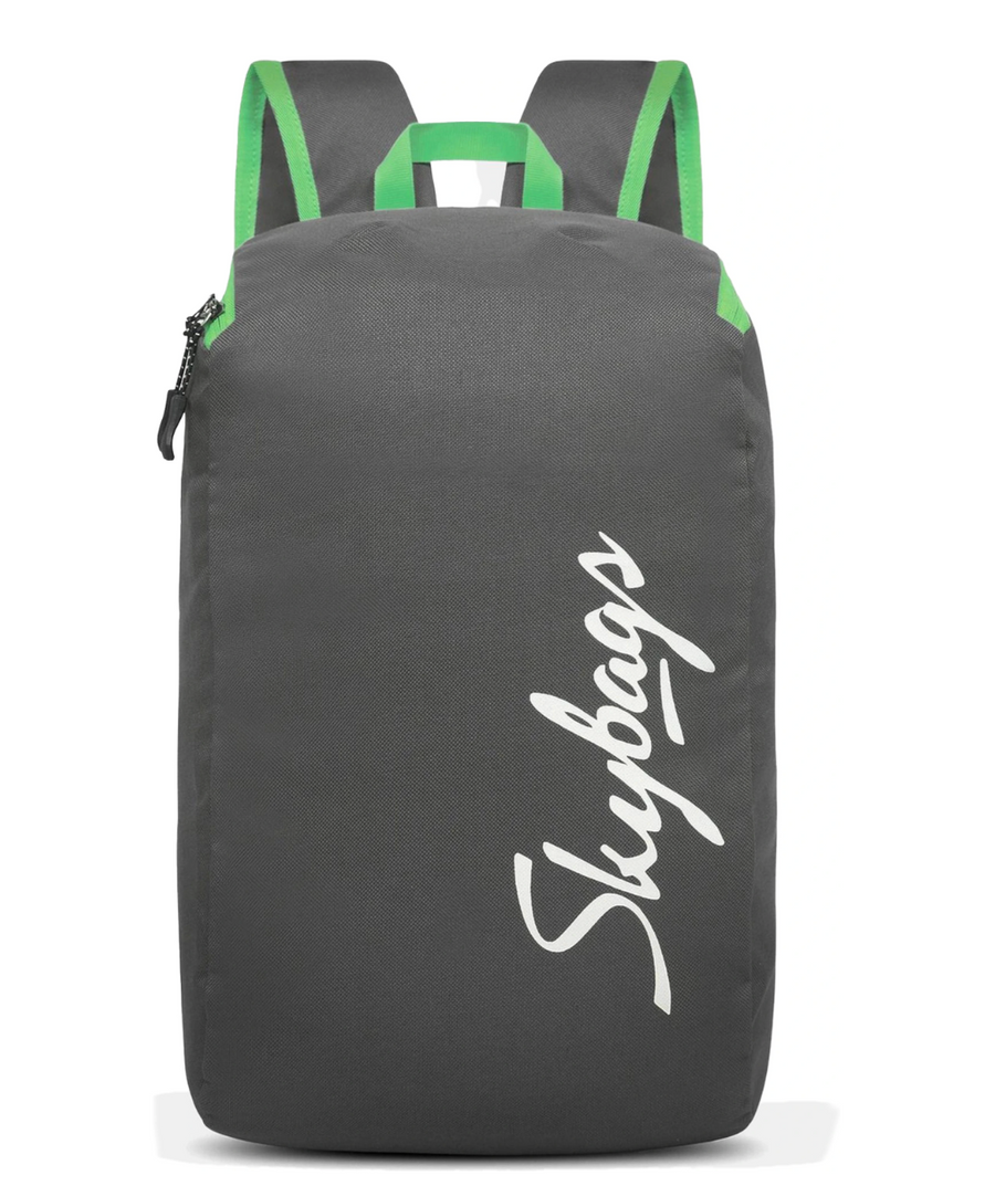 Skybags Klik Daypack 01 Backpack – Grey (Green & Orange)