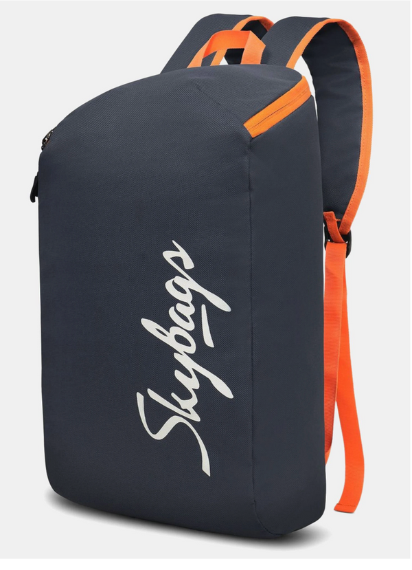 Skybags Klik Daypack 01 Backpack – Grey (Green & Orange)