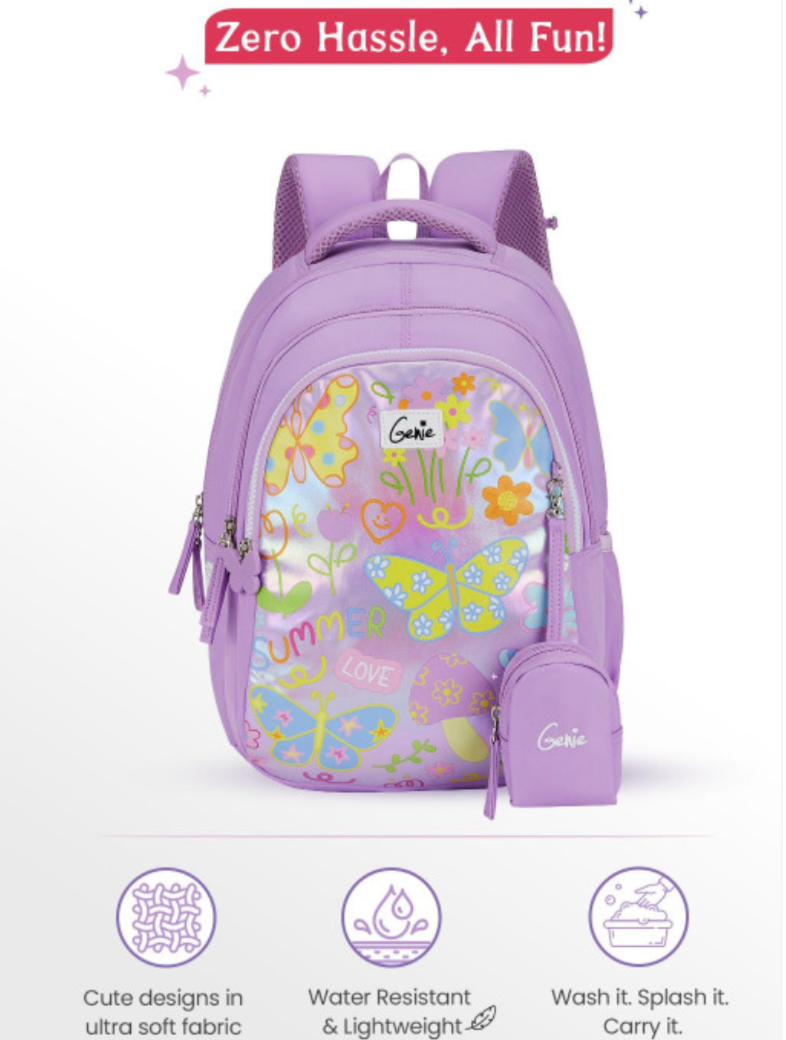 Genie Doddle 15 SB School Backpack - Lavender