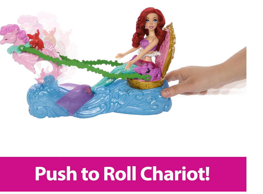 Disney Princess Ariel's Chariot Playset – Push to Roll