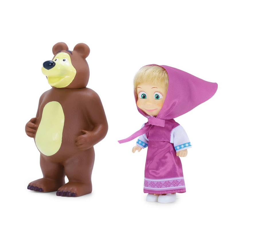Masha and the Bear – Mischievous Masha with Bear Figure Set