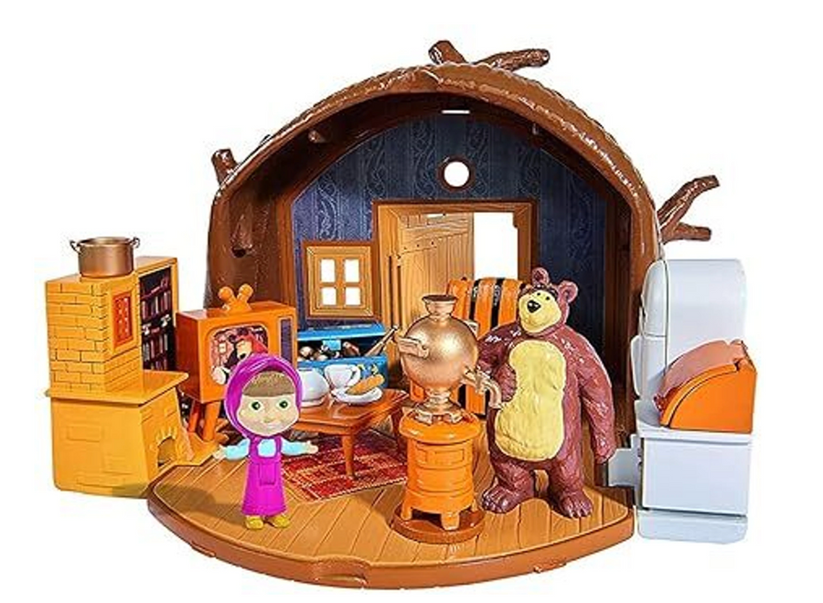 Masha and the Bear – Bear's House Playset with Masha & Bear Figures