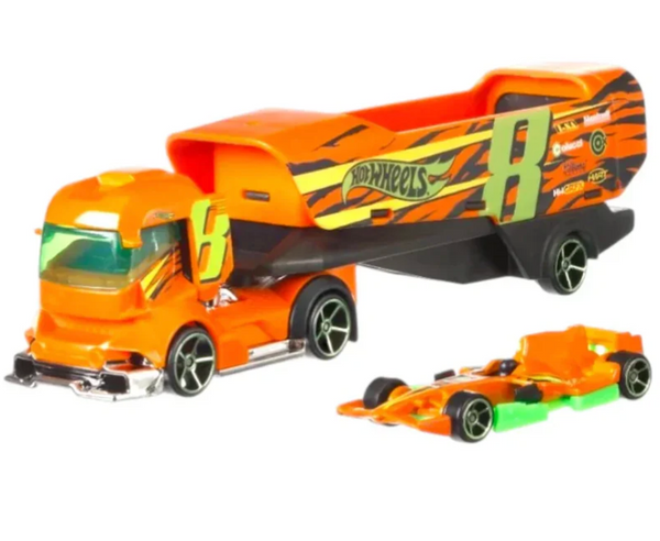 Hot Wheels Super Rigs - Big Rig Heat with F1 Race Car (FKW92)