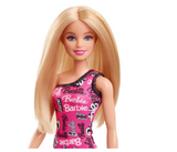 Barbie Doll in Pink Logo Dress HRH07