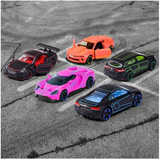 Majorette Light Racer Diecast Car Gift Pack – Set of 5 Neon Style Metal Cars | 1:64 Scale Collectible Vehicles with Opening Parts