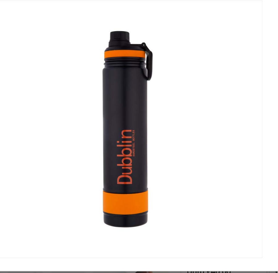 Dubblin Trump 750 Stainless Steel Water Bottle – 720ml, Hot 12Hrs Cold 24Hrs, BPA Free (Orange)