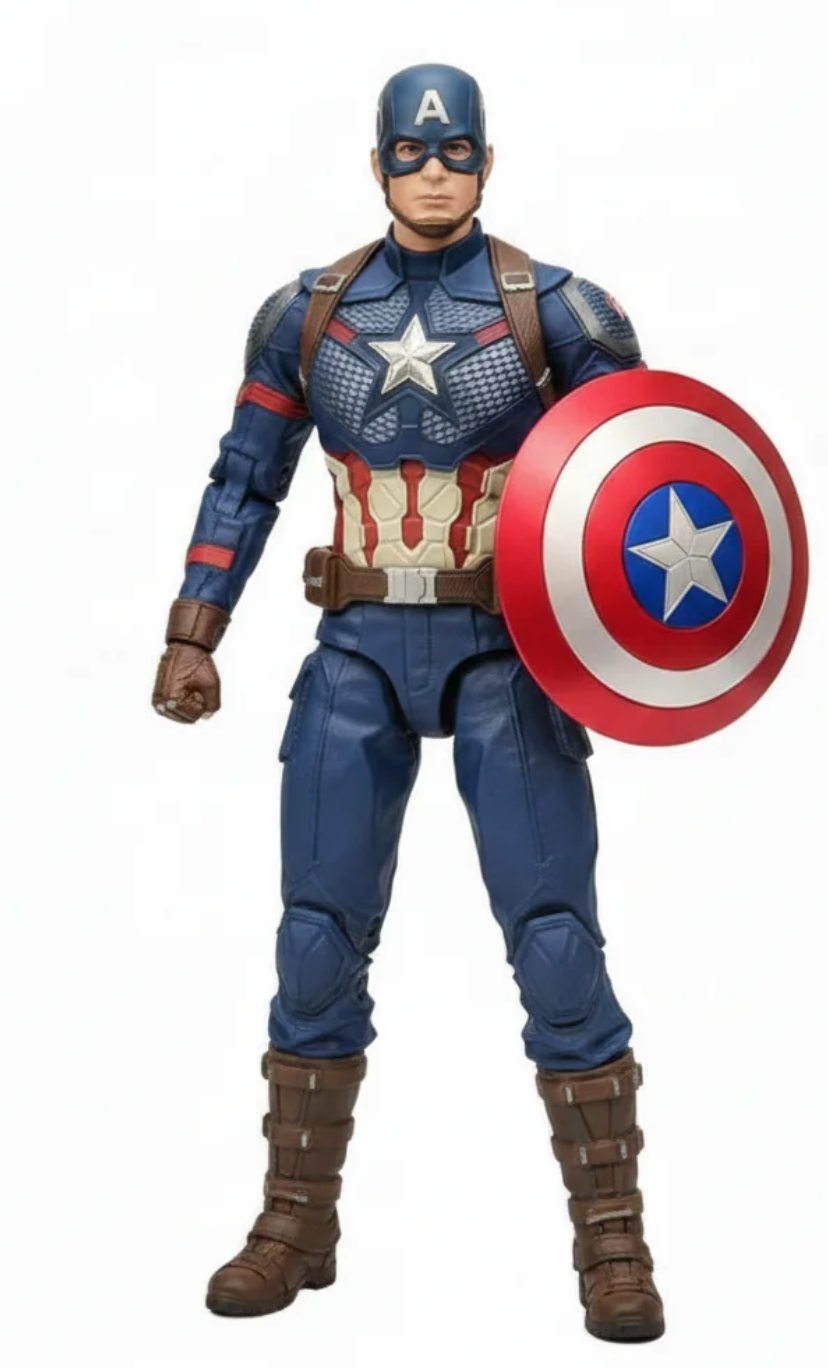 TakTak Toys Marvel Avengers Endgame Captain America Premium Action Figure with Shield