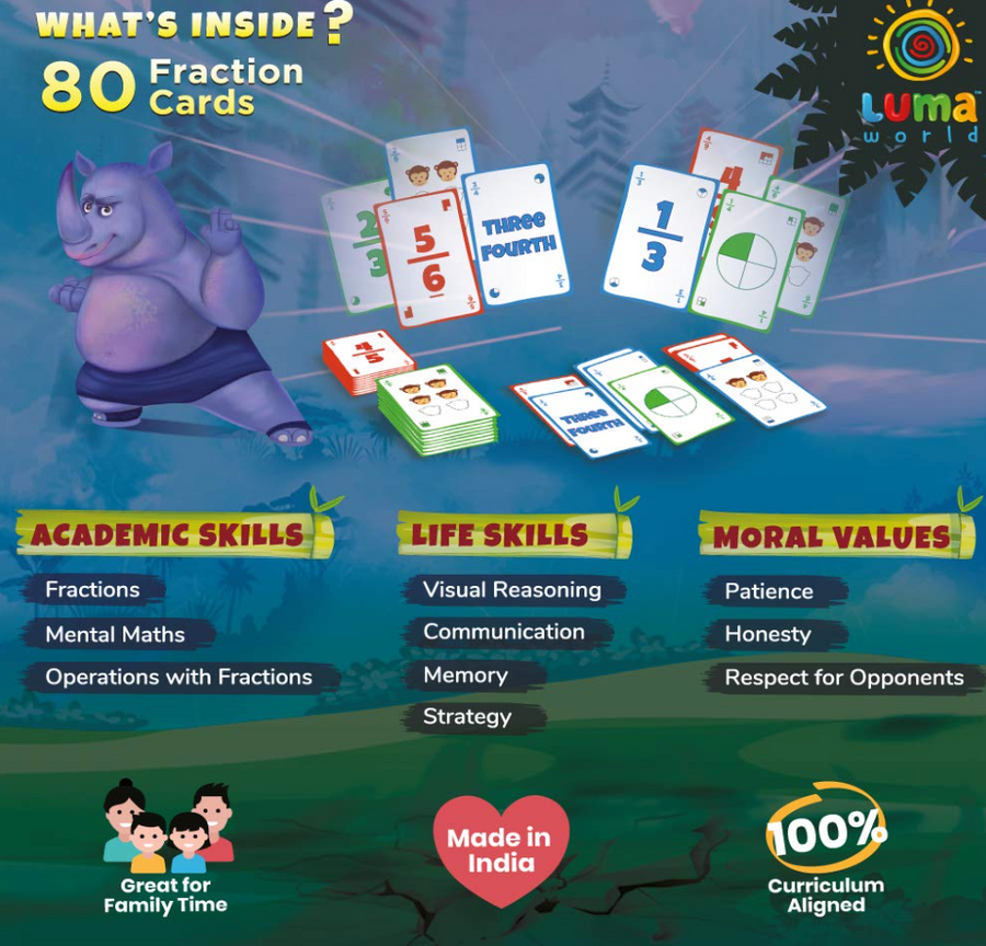 Fracto Fraction Card Game by Luma World