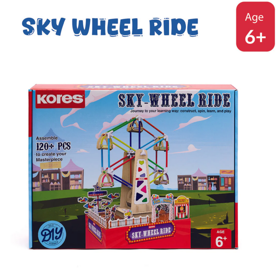 Kores Sky-Wheel Ride DIY STEM Kit – 120+ Pcs | Ages 6+