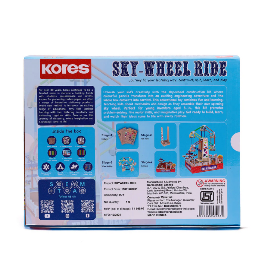 Kores Sky-Wheel Ride DIY STEM Kit – 120+ Pcs | Ages 6+