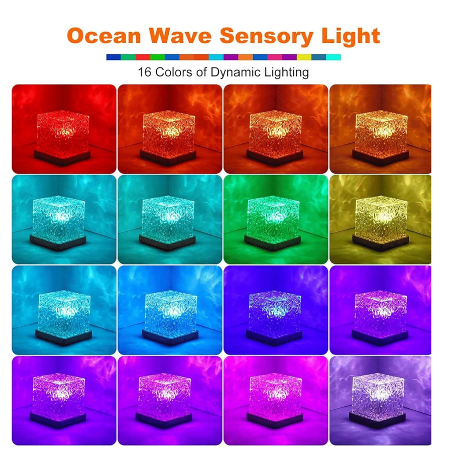 Ocean Wave Sensory Light - USB Dynamic Water Pattern Night Lamp
