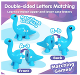 DinoWise Montessori Alphabet Explorer Set – 13 Dinosaurs, 26 Letters, 6 Colors