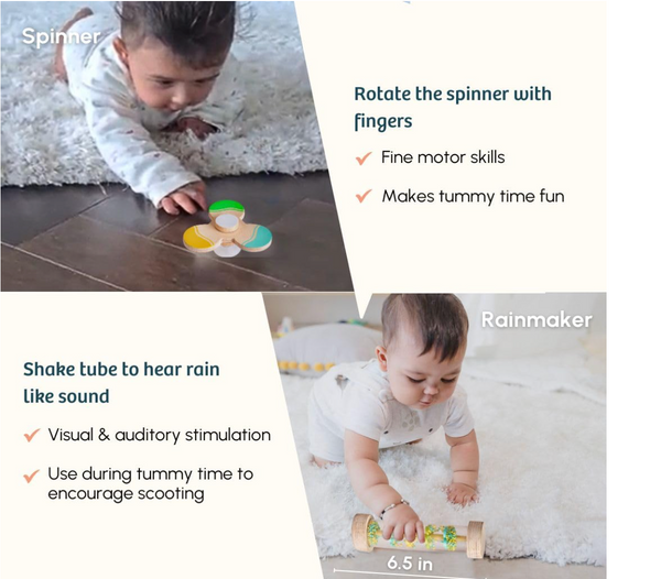 Curious Cub Play & Learn Montessori Kit – Level 3 | 8-in-1 Baby Sensory Box | 3 Months+