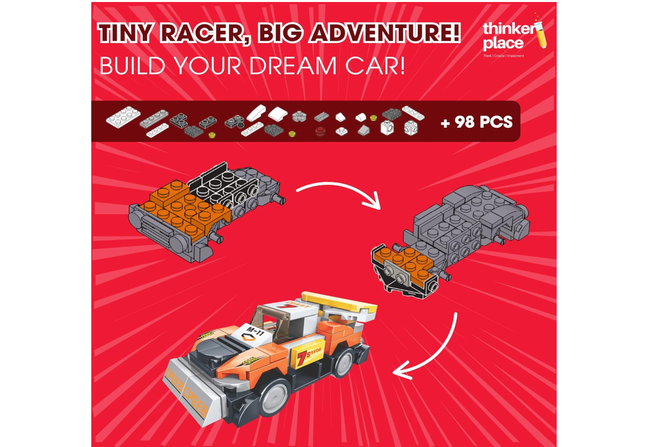 Learn About Speed – Build Your Own Race Car | 8-in-1 Robot Kit (7+ Years)