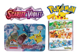 Pokémon Scarlet & Violet TCG Tin Box Set with Card Album
