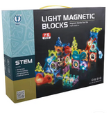 Light Magnetic Blocks - STEM Magnetic Marble Run Set 75 Pcs