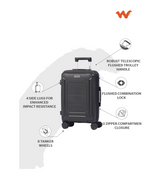 Wildcraft Hardshell Trolley Bag | 8 Tanker Wheels | Cabin Luggage