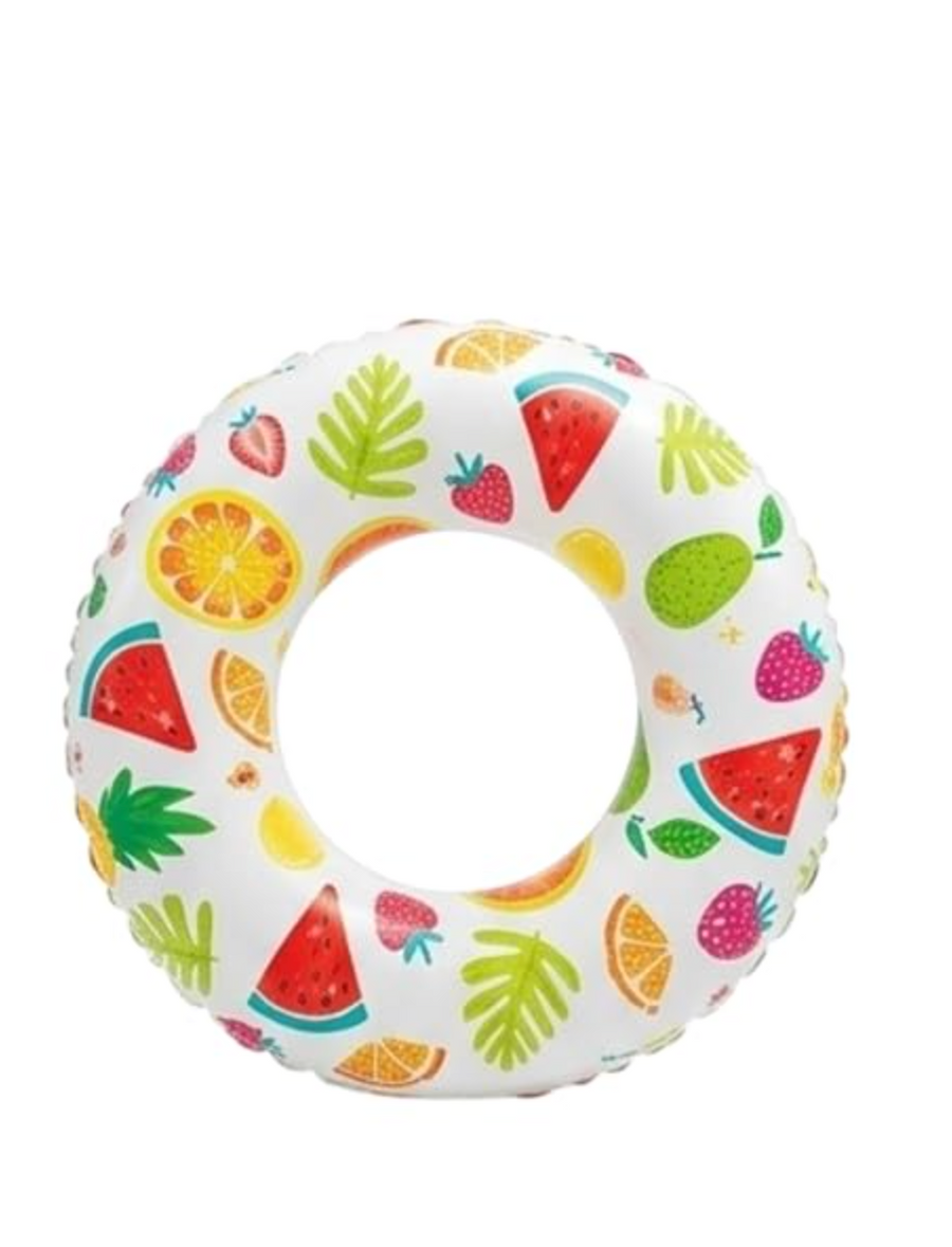 1pc Inflatable Swimming Ring, Swimming Tube for Kids, Lightweight Baby Swim Ring Tube, Water Pool Float Ring, Swimming Pool Accessories (Fruit)