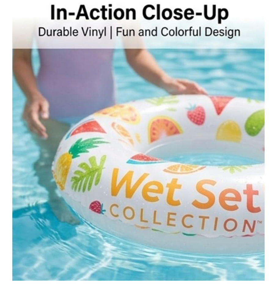 1pc Inflatable Swimming Ring, Swimming Tube for Kids, Lightweight Baby Swim Ring Tube, Water Pool Float Ring, Swimming Pool Accessories (Fruit)