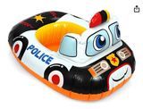 Police Car Inflatable Pool Float for Kids - Baby Swimming Seat Ring