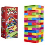 UNO Stacko – Block Stacking Game with UNO Twist for Kids & Family, 2-10 Players