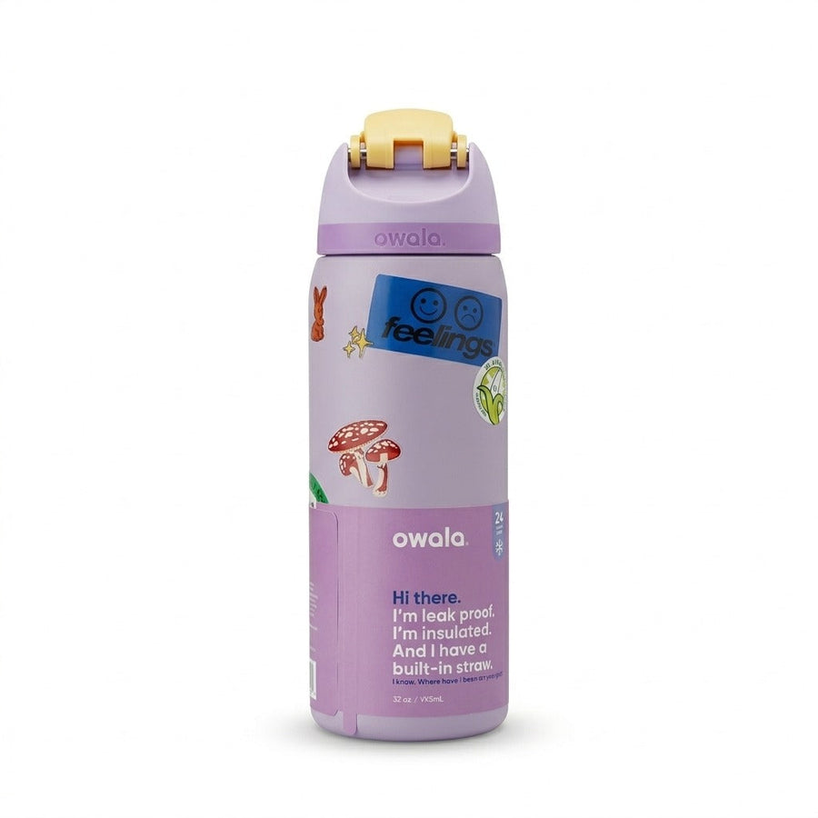Owala FreeSip Insulated Water Bottle 24oz – Lavender Sticker