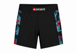 Konexpro Kids Sports Swim Shorts - Red Geometric