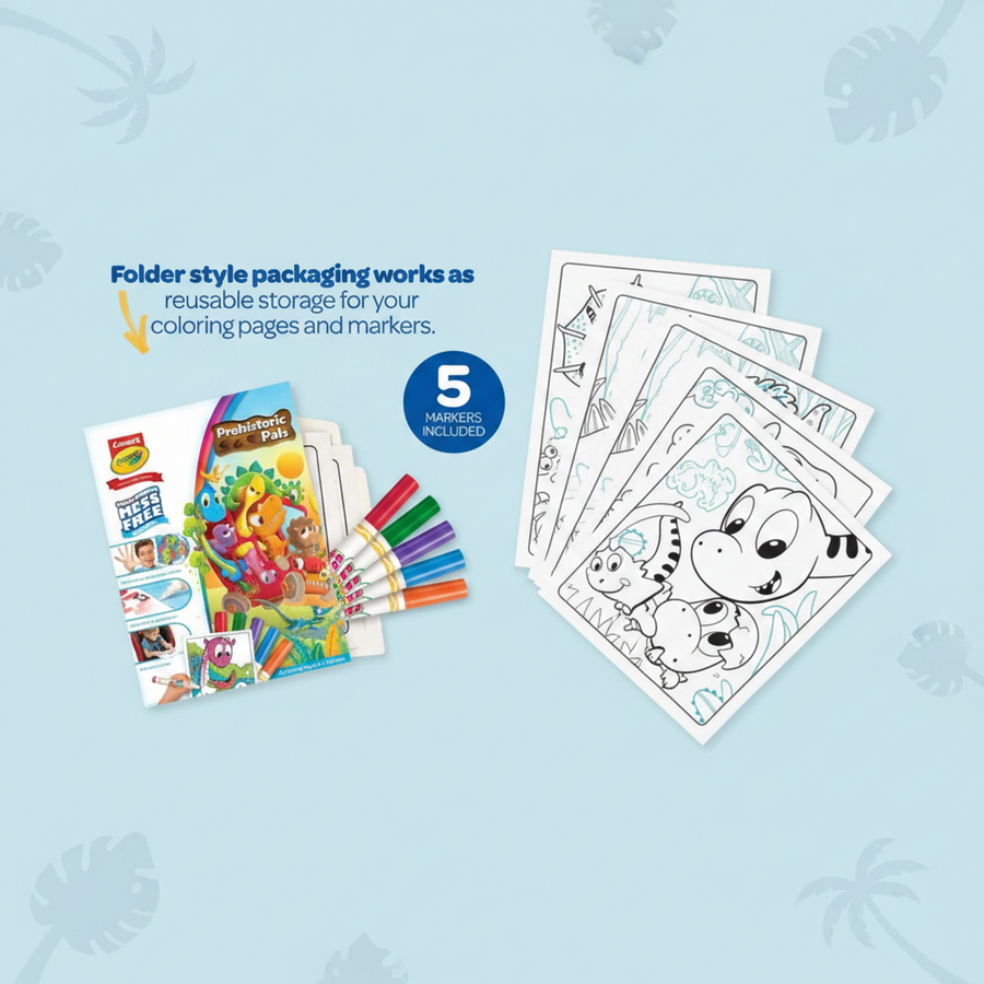 Crayola Color Wonder Prehistoric Pals | Mess-Free Coloring Set for Kids
