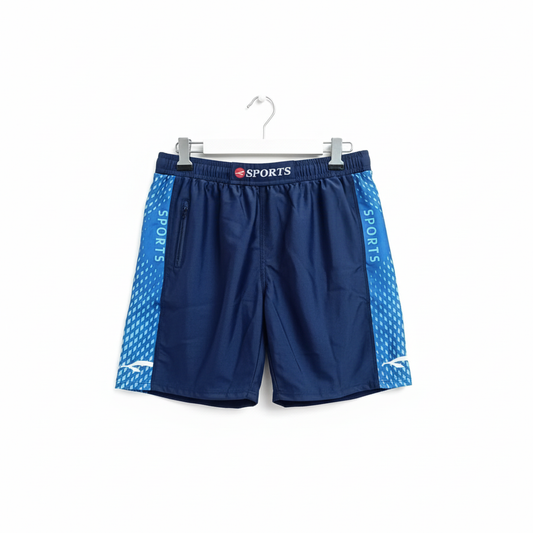 Konexpro navy blue sports swim shorts product photo white background
