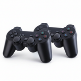 Two 2.4G wireless gaming controllers close-up view