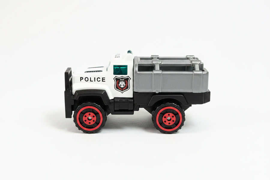 Style B Police Utility Truck side view white background