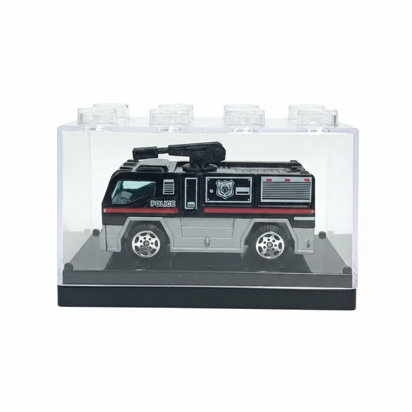 Die-Cast Police Armored Truck Toy Car in Display Box
