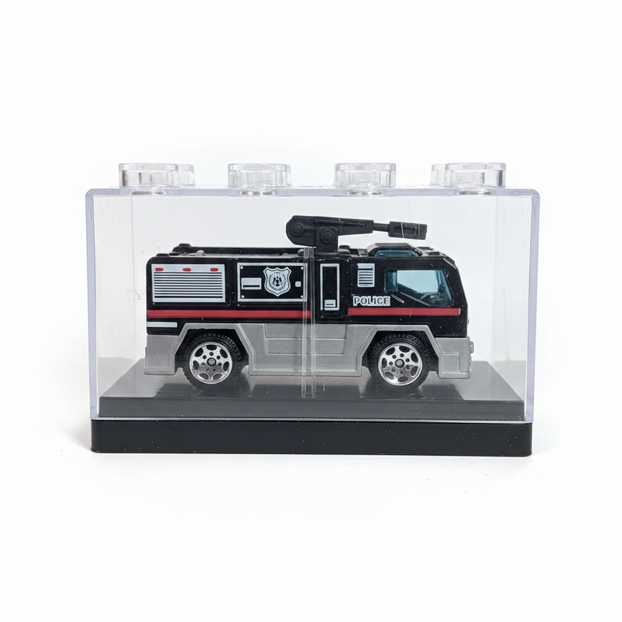 Die-Cast Police Armored Truck Toy Car in Display Box