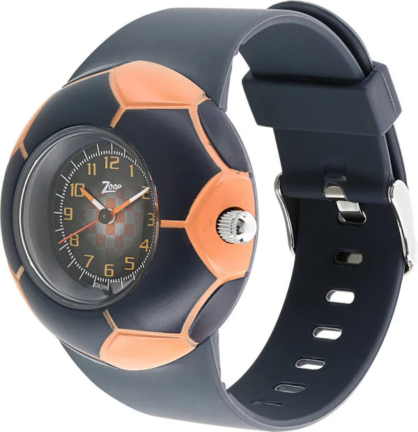 Zoop Football Kids Analog Watch – Black & Orange