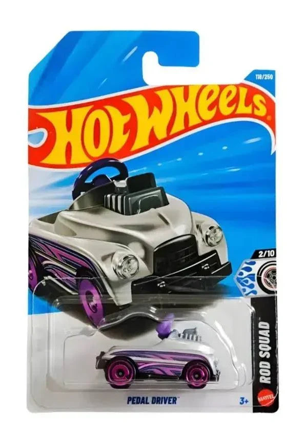 Hot Wheels Pedal Driver Rod Squad Die-Cast Toy Car (110/250) - Silver/Purple