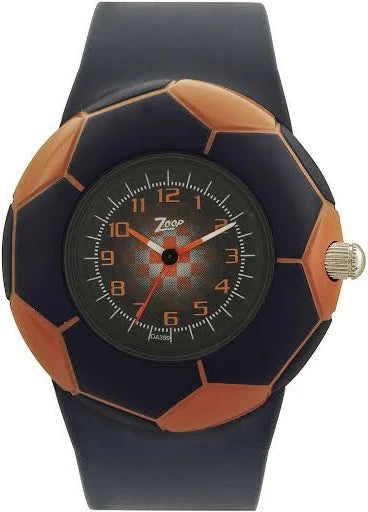 Zoop Football Kids Analog Watch – Black & Orange