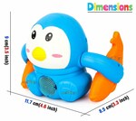 Zest4Toyz Battery Operated Musical Tumbling Penguin Toy with Voice Control, Light & Sound
